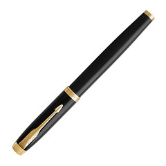 Ручка-роллер PARKER &laquo;IM Core Black Lacquer GT&raquo;, черный глянцевый лак, позолота, черная, 1931659