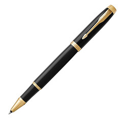 Ручка-роллер PARKER &laquo;IM Core Black Lacquer GT&raquo;, черный глянцевый лак, позолота, черная, 1931659
