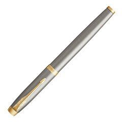 Ручка-роллер PARKER &laquo;IM Core Brushed Metal GT&raquo;, серебристый матовый лак, позолота, черная, 1931663
