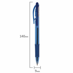 Ручка шариковая масляная автоматическая с грипом PENTEL (Япония) "Fine Line", СИНЯЯ, линия письма 0,27 мм