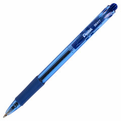 Ручка шариковая масляная автоматическая с грипом PENTEL (Япония) "Fine Line", СИНЯЯ, линия письма 0,27 мм