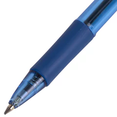 Ручка шариковая масляная автоматическая с грипом PENTEL (Япония) "Fine Line", СИНЯЯ, линия письма 0,27 мм