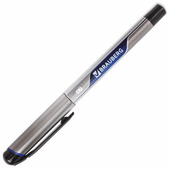 Ручка шариковая масляная с грипом BRAUBERG &laquo;Signature&raquo;, СИНЯЯ, печать, узел 0,7 мм, линия письма 0,35 мм, 142688