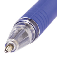 Ручка шариковая масляная автоматическая с грипом BRAUBERG &laquo;Click&raquo;, СИНЯЯ, узел 1 мм, линия письма 0,5 мм, 142702