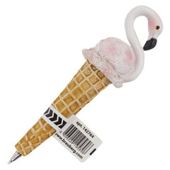 Ручка фигурная &laquo;МОРОЖЕНОЕ-ФЛАМИНГО&raquo;, СИНЯЯ, 4 дизайна ассорти, 0,5 мм, дисплей, BRAUBERG, 142764