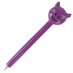 Ручка фигурная &laquo;СМАЙЛИКИ МИКС-2&raquo;, СИНЯЯ, 4 дизайна ассорти, линия письма 0,5 мм, дисплей, BRAUBERG, 142772