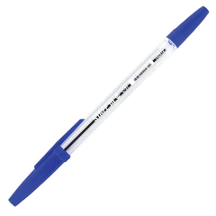 Ручка шариковая STAFF &laquo;C-51&raquo;, СИНЯЯ, корпус прозрачный, узел 1 мм, линия письма 0,7 мм, 142812