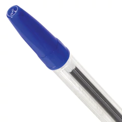 Ручка шариковая STAFF &laquo;C-51&raquo;, СИНЯЯ, корпус прозрачный, узел 1 мм, линия письма 0,7 мм, 142812