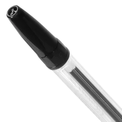 Ручка шариковая STAFF &laquo;C-51&raquo;, ЧЕРНАЯ, корпус прозрачный, узел 1 мм, линия письма 0,5 мм, 142813