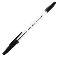 Ручка шариковая STAFF &laquo;C-51&raquo;, ЧЕРНАЯ, корпус прозрачный, узел 1 мм, линия письма 0,5 мм, 142813