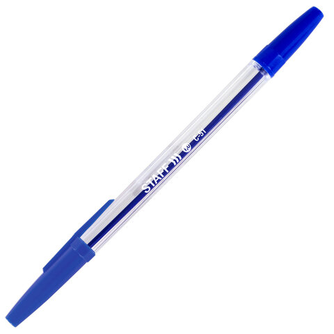 Ручки шариковые STAFF "C-51", НАБОР 4 шт., АССОРТИ, узел 1 мм, линия письма 0,5 мм, 142816