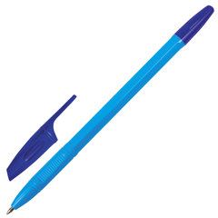 Ручка шариковая BRAUBERG &laquo;X-333&raquo; NEON SOLID, СИНЯЯ, корпус ассорти, узел 0,7 мм, линия письма 0,35 мм, 142831