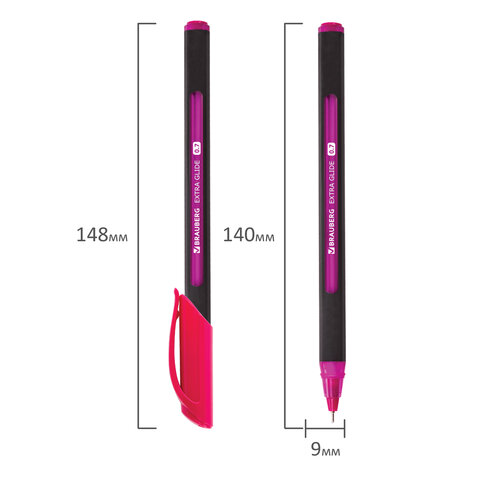 Ручка шариковая масляная BRAUBERG "Extra Glide Soft Color", СИНЯЯ, узел 0,7 мм, линия письма 0,35 мм, 142928 - фото 11