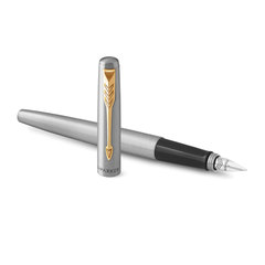 Ручка перьевая PARKER &laquo;Jotter Stainless Steel GT&raquo;, корпус серебристый, позолота, синяя, 2030948