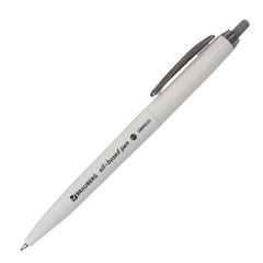 Ручка шариковая масляная автоматическая BRAUBERG &laquo;Sky White&raquo;, СИНЯЯ, клип ассорти, узел 0,7 мм, линия письма 0,35 мм, 142950