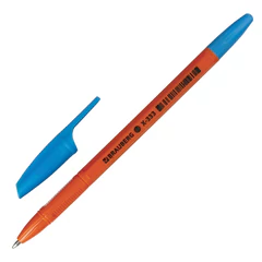 Ручка шариковая BRAUBERG "X-333 MIX", СИНЯЯ, корпус ассорти, узел 0,7 мм, линия 0,35 мм, 142960