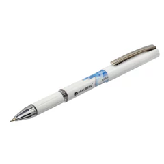 Ручка шариковая масляная с грипом BRAUBERG &laquo;Roll-X&raquo;, СИНЯЯ, корпус белый с печатью, узел 0,7 мм, линия письма 0,35 мм, 143008