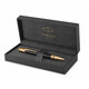 Ручка шариковая PARKER "Duofold Classic Black GT", корпус черный, позолоченные детали, черная, 1931386
