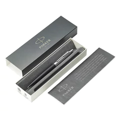 Ручка шариковая PARKER &laquo;Jotter XL&raquo;, УТОЛЩЕННЫЙ корпус, черный матовый лак, детали из нержавеющей стали, синяя, 2068358