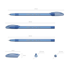 Ручка шариковая ERICH KRAUSE &laquo;Neo Stick Original&raquo;, СИНЯЯ, узел 0,7 мм, линия письма 0,26 мм, 46515