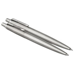 Набор PARKER &laquo;Jotter Stainless Steel CT&raquo;: шариковая ручка синяя и механический карандаш, 2093256