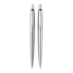 Набор PARKER &laquo;Jotter Stainless Steel CT&raquo;: шариковая ручка синяя и механический карандаш, 2093256