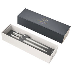 Набор PARKER &laquo;Jotter Stainless Steel CT&raquo;: шариковая ручка синяя и механический карандаш, 2093256