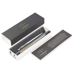 Набор PARKER &laquo;Jotter Stainless Steel GT&raquo;: шариковая ручка синяя и перьевая ручка, 2093257