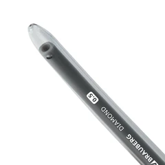 Ручка гелевая BRAUBERG DIAMOND, ЧЕРНАЯ, игольчатый узел 0,5 мм, линия письма 0,25 мм, 143379