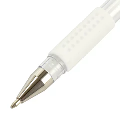 Ручка гелевая с грипом BRAUBERG &laquo;White&raquo;, БЕЛАЯ, пишущий узел 1 мм, линия письма 0,5 мм, 143416