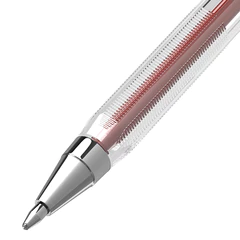 Ручка шариковая BRAUBERG &laquo;M-500 CLASSIC&raquo;, КРАСНАЯ, корпус прозрачный, узел 0,7 мм, линия письма 0,35 мм, 143446