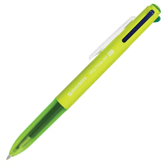 Ручка многоцветная шариковая автоматическая BRAUBERG &laquo;MULTICOLOR&raquo;, 4 ЦВЕТА, корпус ассорти, линия 0,35 мм, 143458