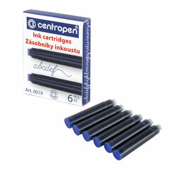 Картриджи чернильные СИНИЕ CENTROPEN, КОМПЛЕКТ 6 шт., 0019/<wbr/>6