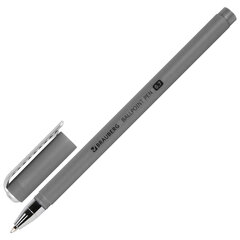Ручка шариковая BRAUBERG SOFT TOUCH STICK &laquo;METALLIC&raquo;, СИНЯЯ, мягкое покрытие, корпус ассорти, узел 0,7 мм, 143699