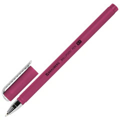 Ручка шариковая BRAUBERG SOFT TOUCH STICK &laquo;METALLIC&raquo;, СИНЯЯ, мягкое покрытие, корпус ассорти, узел 0,7 мм, 143699