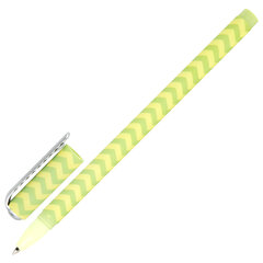 Ручка шариковая BRAUBERG SOFT TOUCH STICK &laquo;GEOMETRIC&raquo;, СИНЯЯ, мягкое покрытие, корпус ассорти, узел 0,7 мм, 143701