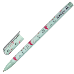 Ручка шариковая BRAUBERG SOFT TOUCH STICK &laquo;FLAMINGO&raquo;, СИНЯЯ, мягкое покрытие, узел 0,7 мм, 143705