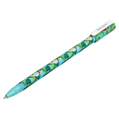 Ручка шариковая BRAUBERG SOFT TOUCH STICK &laquo;PARROTS&raquo;, СИНЯЯ, мягкое покрытие, узел 0,7 мм, 143706