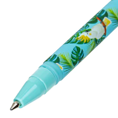 Ручка шариковая BRAUBERG SOFT TOUCH STICK &laquo;PARROTS&raquo;, СИНЯЯ, мягкое покрытие, узел 0,7 мм, 143706