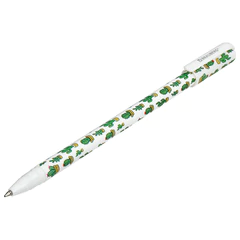 Ручка шариковая BRAUBERG SOFT TOUCH STICK &laquo;CACTUS&raquo;, СИНЯЯ, мягкое покрытие, узел 0,7 мм, 143707