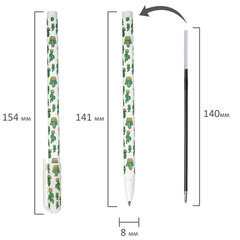 Ручка шариковая BRAUBERG SOFT TOUCH STICK &laquo;CACTUS&raquo;, СИНЯЯ, мягкое покрытие, узел 0,7 мм, 143707
