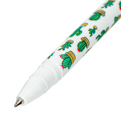 Ручка шариковая BRAUBERG SOFT TOUCH STICK &laquo;CACTUS&raquo;, СИНЯЯ, мягкое покрытие, узел 0,7 мм, 143707