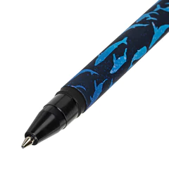 Ручка шариковая BRAUBERG SOFT TOUCH STICK &laquo;WHALE&raquo;, СИНЯЯ, мягкое покрытие, узел 0,7 мм, 143709