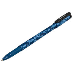 Ручка шариковая BRAUBERG SOFT TOUCH GRIP &laquo;MILITARY&raquo;, СИНЯЯ, мягкое покрытие, узел 0,7 мм, 143713