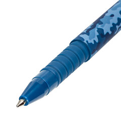 Ручка шариковая BRAUBERG SOFT TOUCH GRIP &laquo;MILITARY&raquo;, СИНЯЯ, мягкое покрытие, узел 0,7 мм, 143713