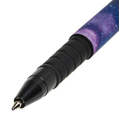 Ручка шариковая BRAUBERG SOFT TOUCH GRIP &laquo;SPACE&raquo;, СИНЯЯ, мягкое покрытие, узел 0,7 мм, 143714