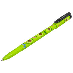 Ручка шариковая BRAUBERG SOFT TOUCH GRIP &laquo;AVOCADO&raquo;, СИНЯЯ, мягкое покрытие, узел 0,7 мм, 143716