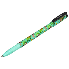 Ручка шариковая BRAUBERG SOFT TOUCH GRIP &laquo;PINEAPPLE&raquo;, СИНЯЯ, мягкое покрытие, узел 0,7 мм, 143718