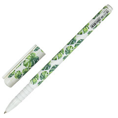 Ручка шариковая BRAUBERG SOFT TOUCH GRIP &laquo;TROPIC&raquo;, СИНЯЯ, мягкое покрытие, узел 0,7 мм, 143719
