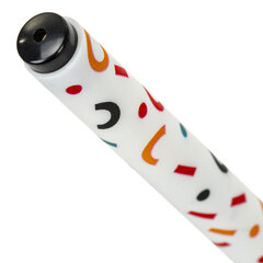 Ручка шариковая BRAUBERG SOFT TOUCH GRIP &laquo;CONFETTI&raquo;, СИНЯЯ, мягкое покрытие, узел 0,7 мм, 143723
